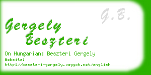 gergely beszteri business card